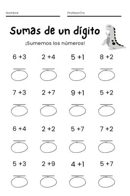 Sumas básicas de 1 cifra